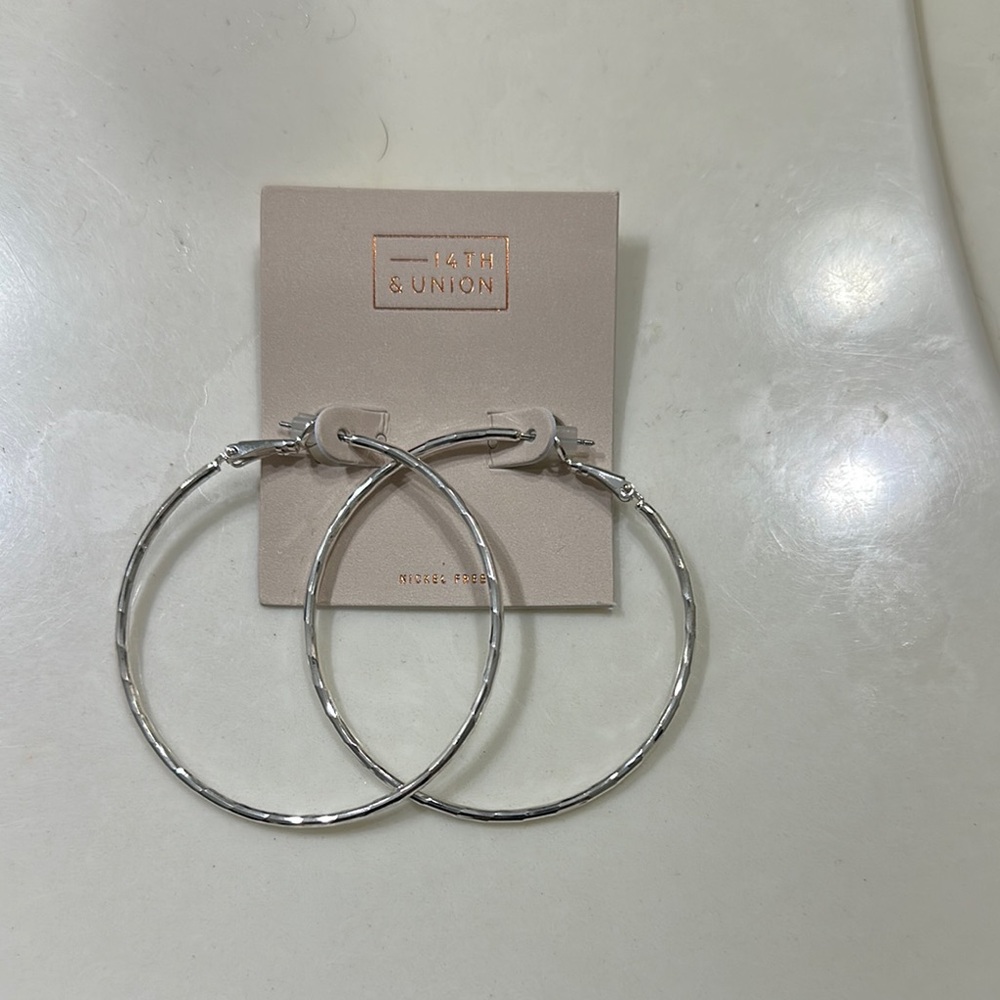 14th & Union Silver Hoop Earrings